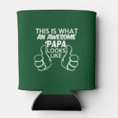 Zo ziet een Geweldige papa er grappig uit Blikjeskoeler (Achterkant)