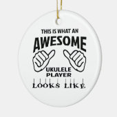 Zo ziet een geweldige Ukulele speler er uit Keramisch Ornament (Links)