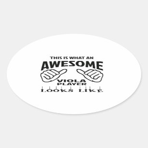 Zo ziet een geweldige Viola speler eruit Ovale Sticker