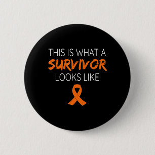 Zo ziet een overlevende eruit als leukemie bij war ronde button 5,7 cm