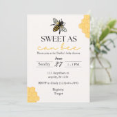 Zo zoet als een bij kan zijn babyshower bij thema  kaart (Staand voorkant)