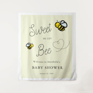 Zo Zoet als een Bij Lichtgele Baby Shower Wandkleed