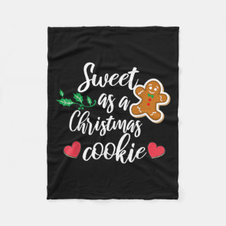 Zo Zoet Als Een Kerstkoekje - Biscuit, Kerst Fleece Deken