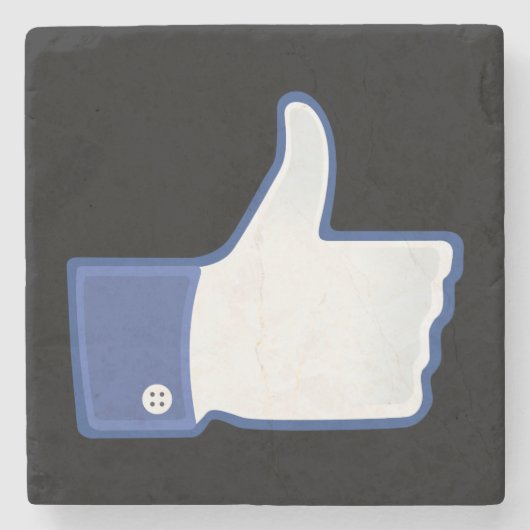 Zo, zwart stenen onderzetter (Voorkant)