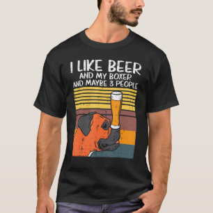 Zoals beer Boxer 3 mensen Dierenhond Drink T-shirt