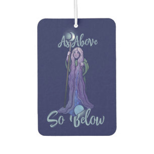 "Zoals boven zo onder" Crone Moon Goddess Pagan Ar Luchtverfrisser