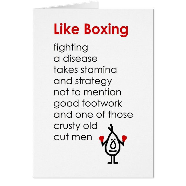 Zoals Boxing - een grappig "voel je beter snel" ge (Voorkant)