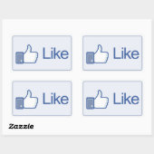 Zoals Button Rechthoekige Sticker (Vel)