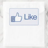 Zoals Button Rechthoekige Sticker (Tas)