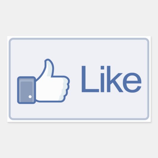 Zoals Button Rechthoekige Sticker (Voorkant)