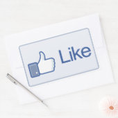 Zoals Button Rechthoekige Sticker (Envelop)