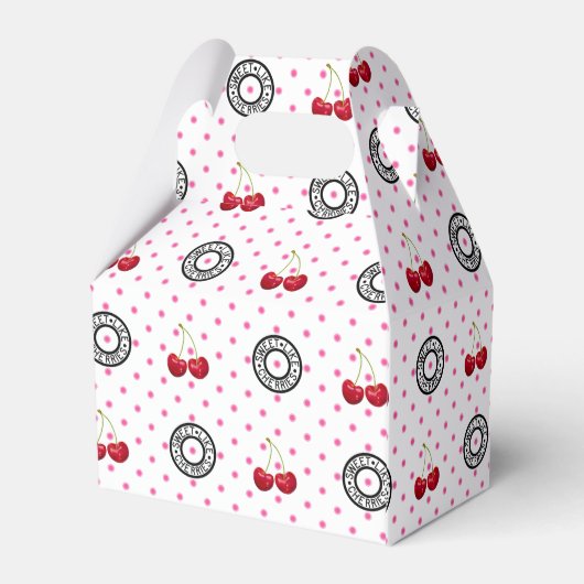 ZOALS CHERRIES Retro  Patroon Bedankdoosjes (Achterkant)