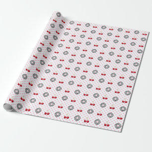ZOALS CHERRIES Retro  Patroon Cadeaupapier