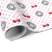 ZOALS CHERRIES Retro Patroon Cadeaupapier (Rol Hoek)