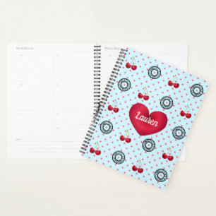 ZOALS CHERRIES Retro Patroonhart 4 Planner