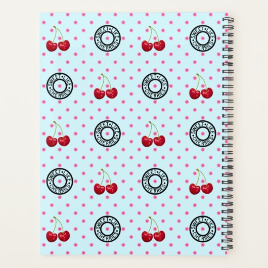 ZOALS CHERRIES Retro Patroonhart 4 Planner (Achterkant)