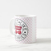 ZOALS CHERRIES Retro  Stamp Custom Koffiemok (Voorkant links)