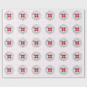 ZOALS CHERRIES Retro  Stempel op wit Cadeaupapier (Vlak)