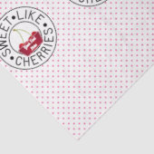 ZOALS CHERRIES Retro Stempel op wit Tissuepapier (Detail)