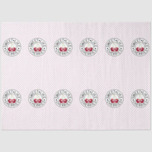 ZOALS CHERRIES Retro  Stempel op wit Tissuepapier