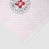ZOALS CHERRIES Retro  Stempel op wit Tissuepapier (Detail)