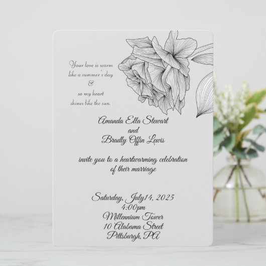 Zoals de zon 6,5" x 8,75" bruiloft uitnodiging (Staand voorkant)