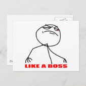Zoals een baas meme gezicht briefkaart (Voorkant / Achterkant)