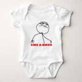 Zoals een baas meme gezicht romper (Voorkant)