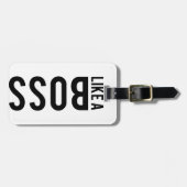 ZOALS EEN BOSS BAGAGELABEL (Voorkant horizontaal)