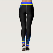 Zoals een Boss Blue Dot Pattern op BLACK of Your C Leggings (Achterkant)