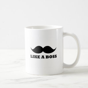 ZOALS EEN BOSS, EEN SCHERM KOFFIEMOK