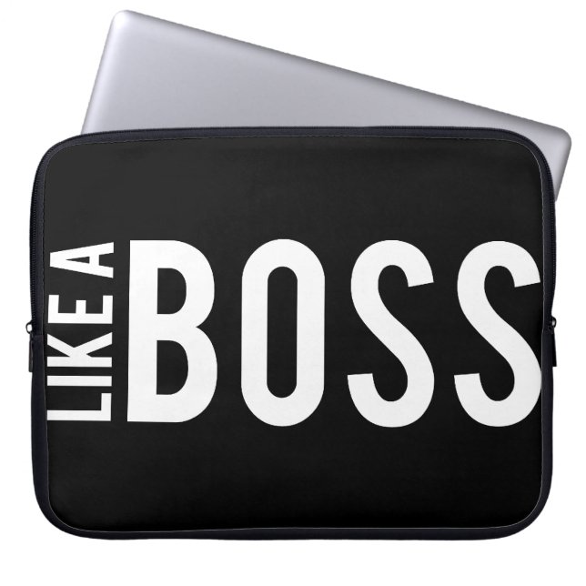 ZOALS EEN BOSS LAPTOP SLEEVE (Voorkant)