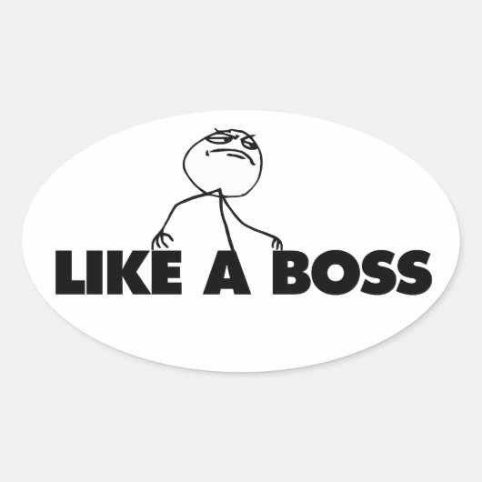 Zoals een BOSS Ovale Sticker (Voorkant)