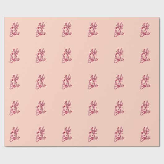 Zoals een Boss Popular Quote Acrylverf Roze rood Cadeaupapier (Vlak)