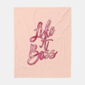 Zoals een Boss Popular Quote Acrylverf Roze rood Fleece Deken (Voorkant)