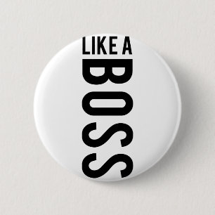 ZOALS EEN BOSS RONDE BUTTON 5,7 CM