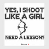 ZOALS EEN MEISJES ARCHERY STICKER (Vel)