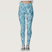 ZOALS EEN MERMAID Nautical Fish Scaling Pattern Leggings (Voorkant)