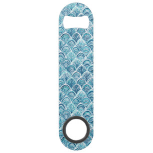 ZOALS EEN MERMAID Nautical Fish Scaling Pattern Speed Flessenopener