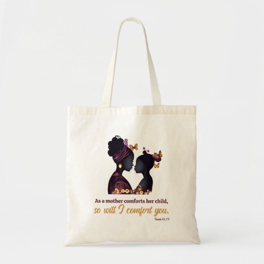 Zoals een moeder haar kind troost tote bag (Voorkant)