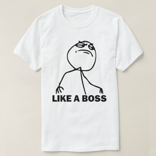 Zoals een T-shirt met een Boss-thema (Design voorkant)