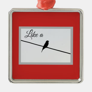 Zoals een vogel op een draad - Leonard Cohen Metalen Ornament