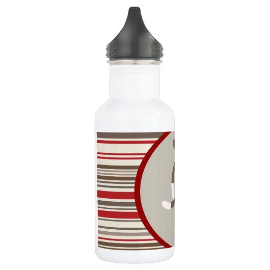 Zoals een zwarte sokaap met Stropdas op rode strep Waterfles (Links)