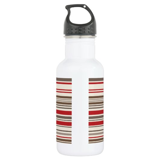 Zoals een zwarte sokaap met Stropdas op rode strep Waterfles (Achterkant)