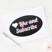 Zoals en je abonneren ovale sticker (Envelop)