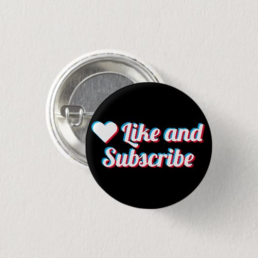 Zoals en je abonneren ronde button 3,2 cm (Voorkant /achterkant)