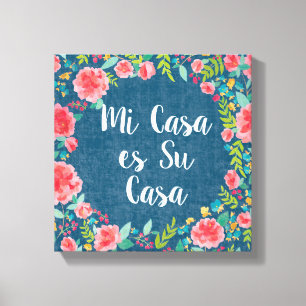 Zoals Frida VIII   Mi Casa es Su Casa Canvas Afdruk