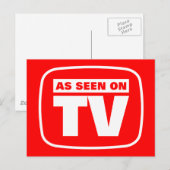 Zoals gezien op tv briefkaart (Voorkant / Achterkant)