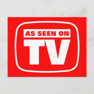 Zoals gezien op tv briefkaart