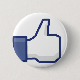 Zoals hand - FB duimen omhoog Ronde Button 5,7 Cm